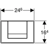Geberit Tango működtető nyomólap, Alpin fehér