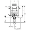 Geberit Kombifix WC szerelőelem fali WC részére 82 cm, fentről/elölről működtethető, Omega öblítőtartállyal