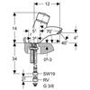Geberit 26 típusú önzáró pneumatikus mosdó csaptelep keverővel