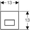Geberit Sigma10 pneumatikus vizelde vezérlés (sötétített tükör)
