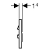 Geberit Sigma10 pneumatikus vizelde vezérlés (mélyfekete RAL 9005)