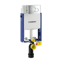 Geberit Kombifix WC szerelőelem fali WC részére Sigma 12cm-es öblítőtartállyal, ECO, Sigma01 Alpin fehér nyomólappal