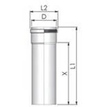 Tricox PPs cső 80mm, hossz 250 mm