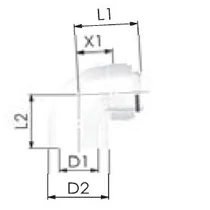 Viessmann PPs/Alu ellenőrző könyök 60/100mm 87°