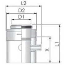 Tricox PPs/Alu mérőpont 80/125 mm