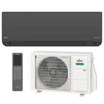 Fujitsu AIRSTAGE ASEH12KJCALB/AOEH12KJCA oldalfali split klíma csomag 3,4 kW (fekete)