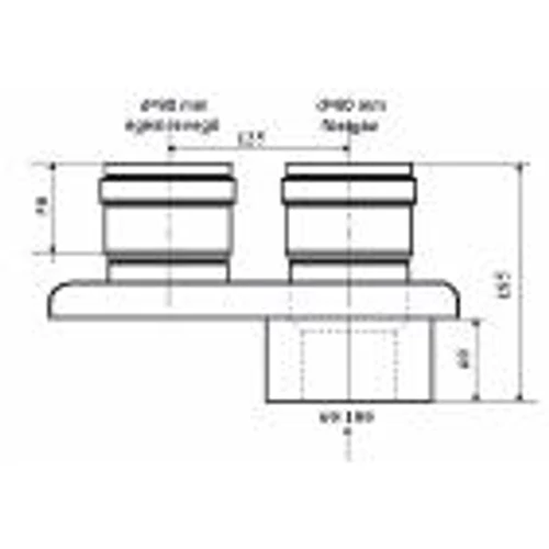 Tricox PPs/Alu osztó adapter 110/160 - 2x110