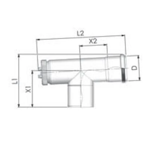 Tricox PPs ellenőrző T-idom 60mm