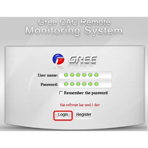 Gree GMV5/6 rendszerhez GRK-GMV-REM szoftver szett távoli eléréshez
